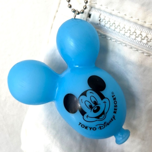 Large DISNEY PARKS Tokyo Disney - Mickey Mouse Balloon Bag Charm /Keychain- BLUE - Picture 1 of 3